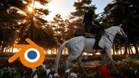 Blender 3D 环境项目：骑马穿过森林
