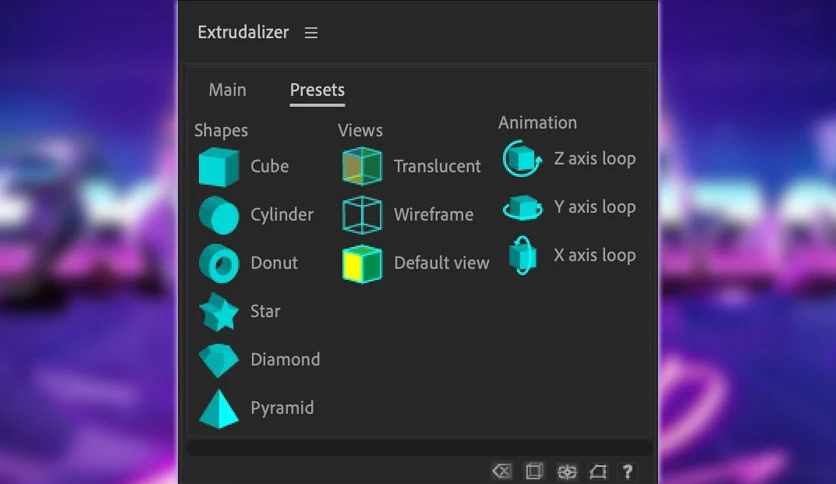 64d08dd0150aa-aescripts-extrudalizer-for-after-effects-screenshot3