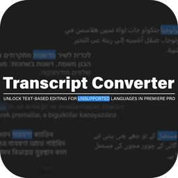 Aescripts Transcript Converter v2.5.1 for Premiere Pro